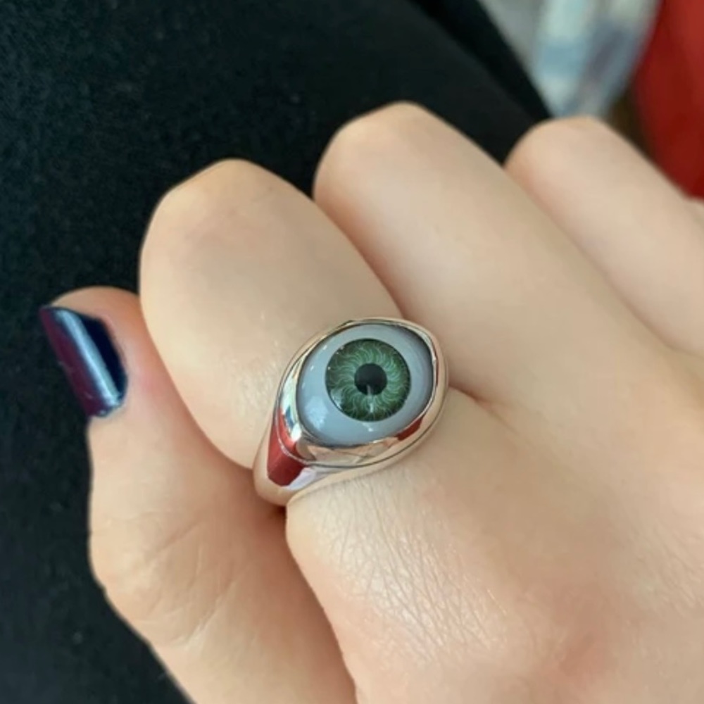 Vintage Sterling Silver Evil / All Seeing Eye Ring